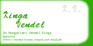 kinga vendel business card